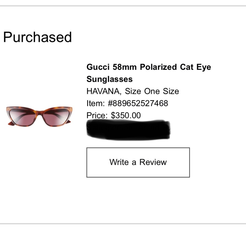 Gucci Brown Cat Eye Sunglasses